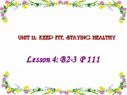 Unit 11. Keep fit, stay healthy