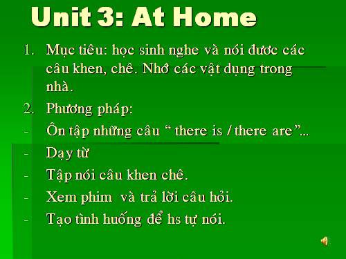 Unit 3. At home