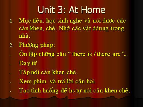 Unit 3. At home