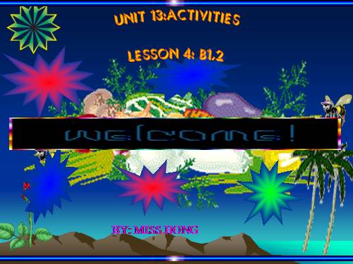 Unit 13. Activities