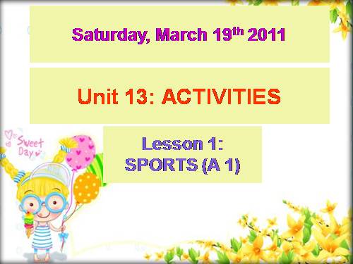 Unit 13. Activities