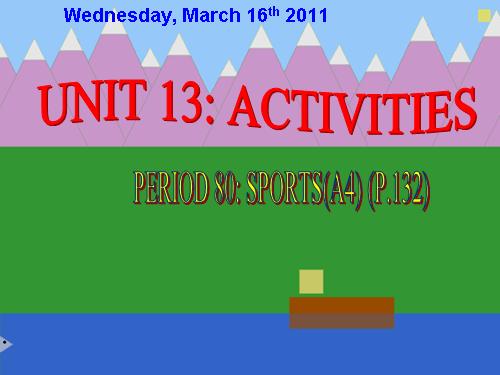 Unit 13. Activities