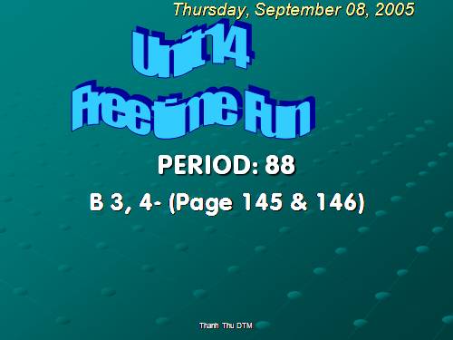 Unit 14. Freetime fun