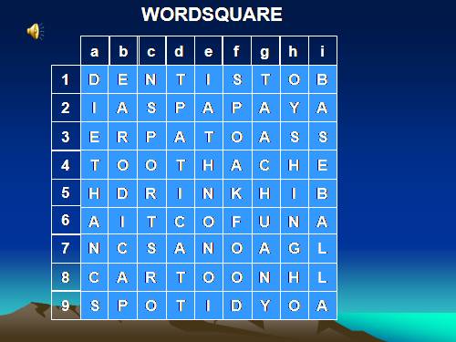 Tro choi WORDSQUARES