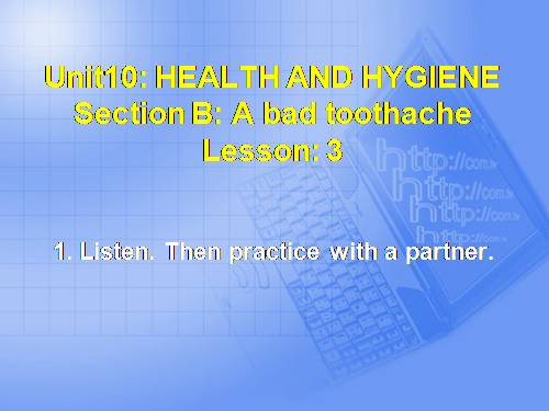 Unit 10. Health and hygiene