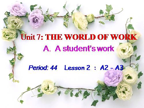 Unit 7. The world of work