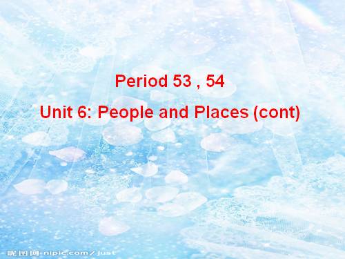 Unit 16. People and places
