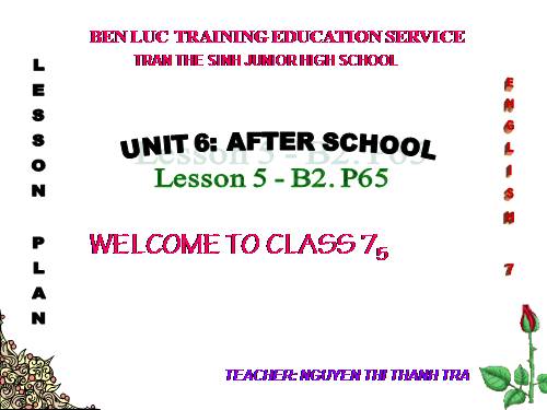 Unit 6. After school