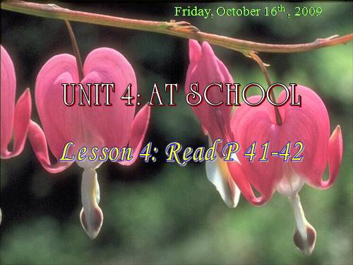 Unit 4. At school