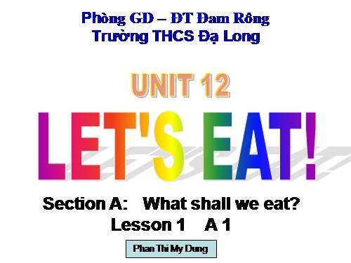 Unit 12. Let s eat