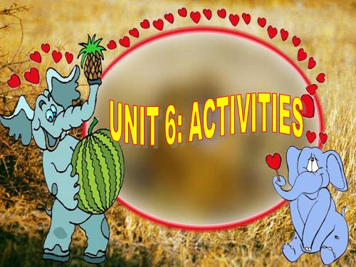 Unit 13. Activities