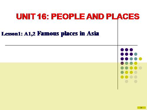 Unit 16. People and places