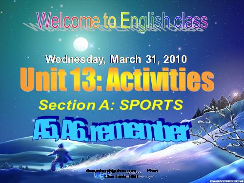 Unit 13. Activities