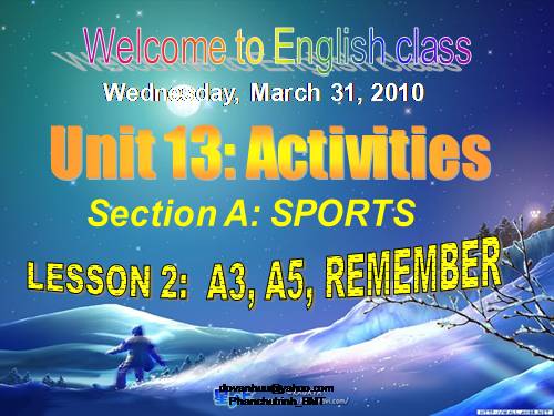 Unit 13. Activities
