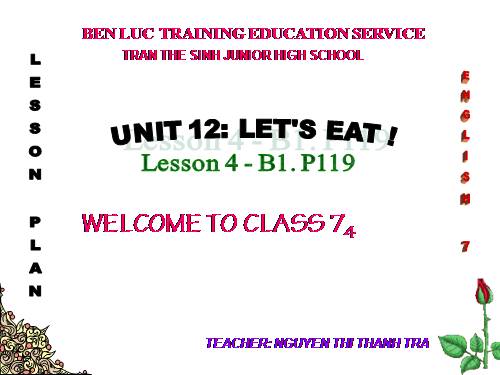 Unit 12. Let s eat