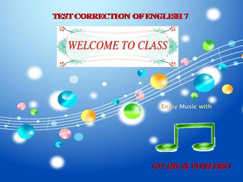 Test corection of english 7