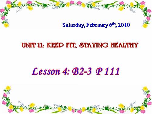 Unit 11. Keep fit, stay healthy