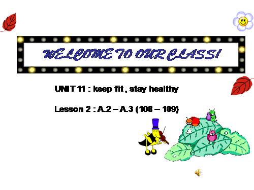 Unit 11. Keep fit, stay healthy