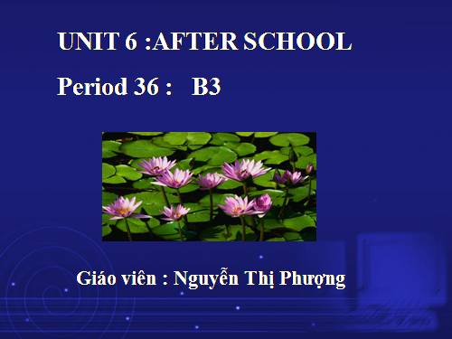 Unit 6. After school