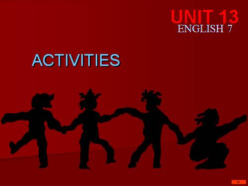 Unit 13. Activities