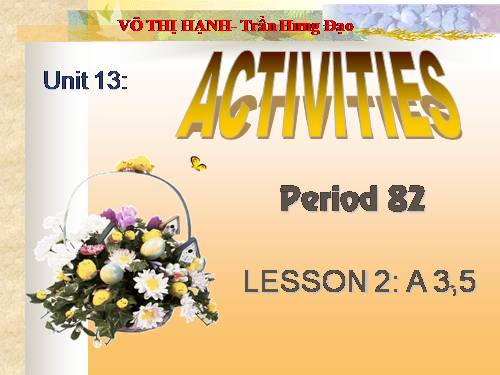 Unit 13. Activities