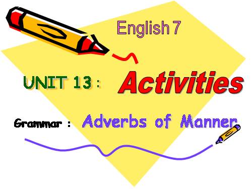 Unit 13. Activities