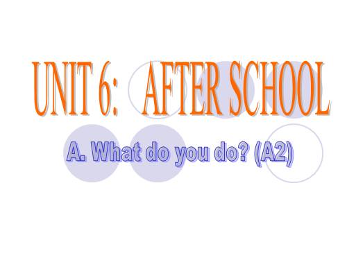 Unit 6. After school