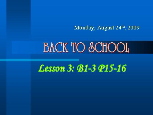 Unit 1. Back to school