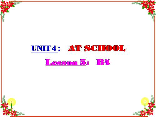 Unit 4. At school