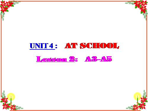 Unit 4. At school