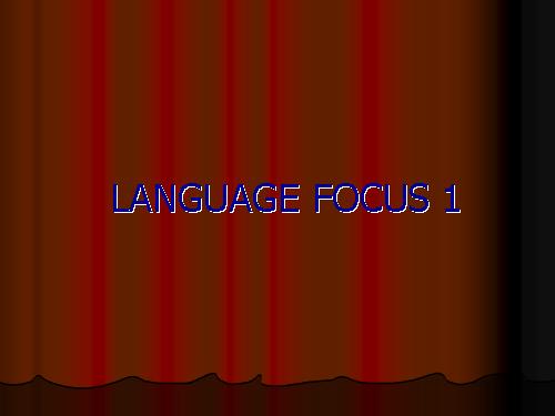 E 7 Unit 9 Language Focus