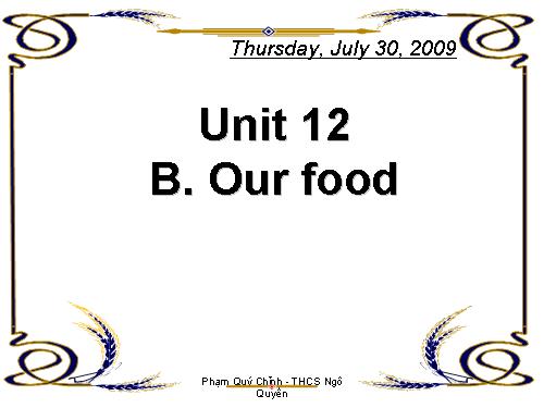 Unit 12. Let s eat