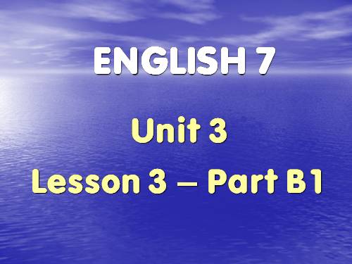 Unit 3. At home