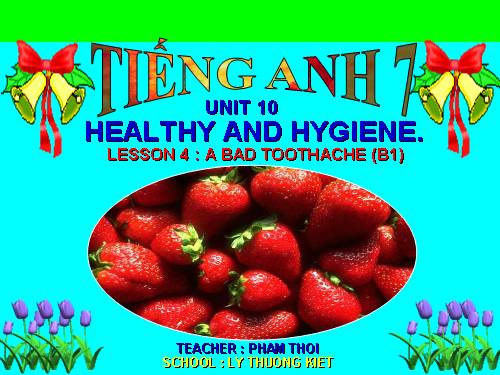 Unit 10. Health and hygiene