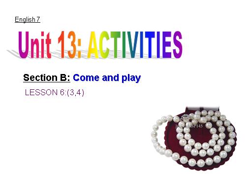 Unit 13. Activities