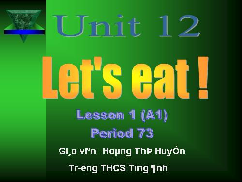 Unit 12. Let s eat