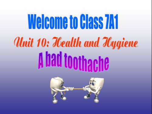 Unit 10. Health and hygiene