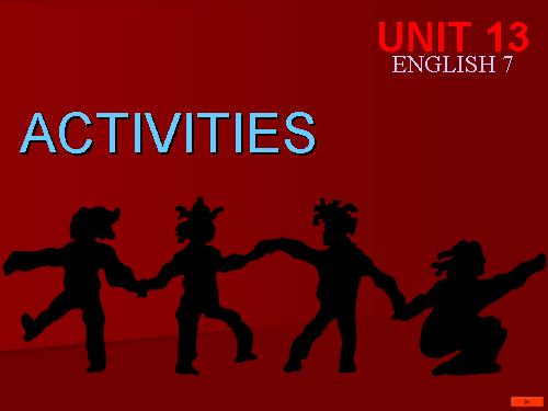 Unit 13. Activities