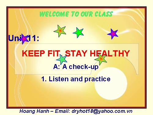 Unit 11. Keep fit, stay healthy