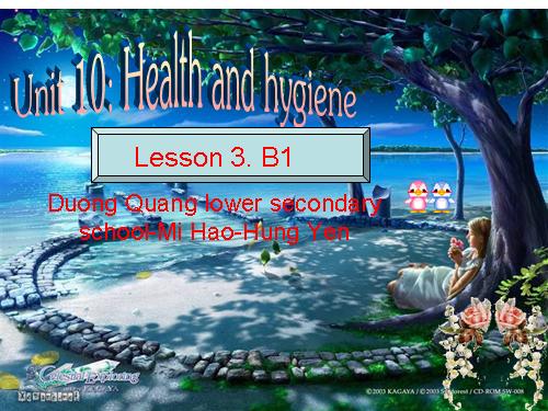 Unit 10. Health and hygiene