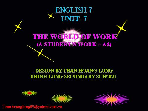 Unit 7. The world of work