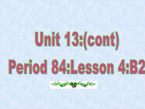 Unit 13. Activities