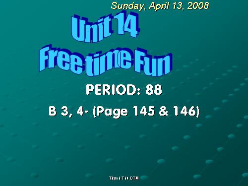 Unit 14. Freetime fun