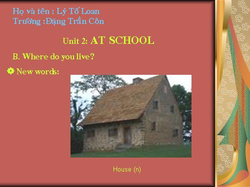 Unit 4. At school