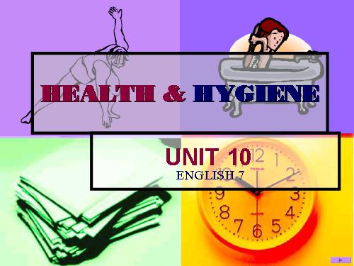 Unit 10. Health and hygiene