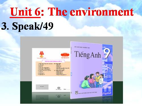 Unit 6. The environment