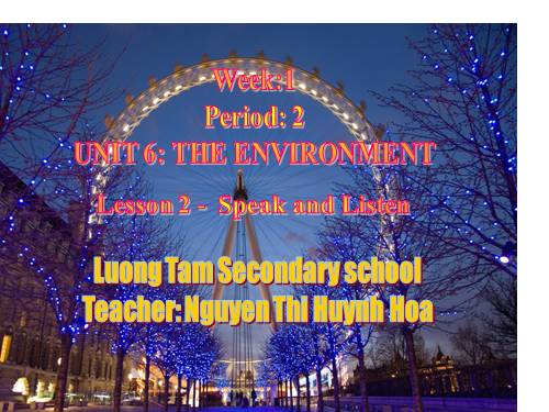 Unit 6. The environment