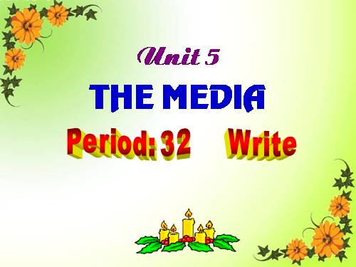 Unit 5. The media