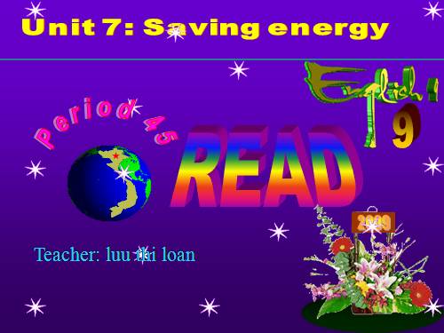 Unit 7. Saving energy