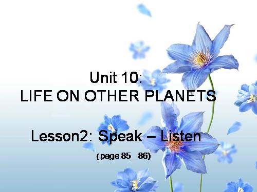 Unit 10. Life on other planets